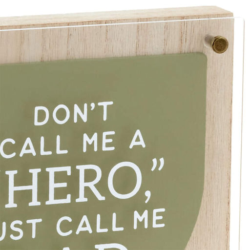 Hallmark : Hero Dad Layered Square Quote Sign, 8x8 - Hallmark : Hero Dad Layered Square Quote Sign, 8x8