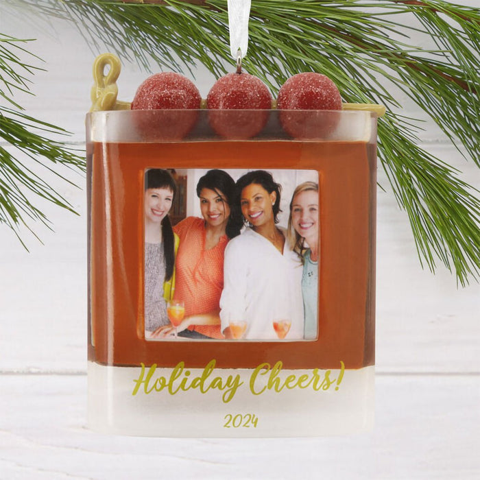 Hallmark : Holiday Cheers Cocktail 2024 Photo Frame Hallmark Ornament - Hallmark : Holiday Cheers Cocktail 2024 Photo Frame Hallmark Ornament