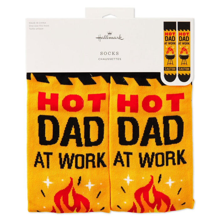 Hallmark : Hot Dad at Work Novelty Crew Socks - Hallmark : Hot Dad at Work Novelty Crew Socks