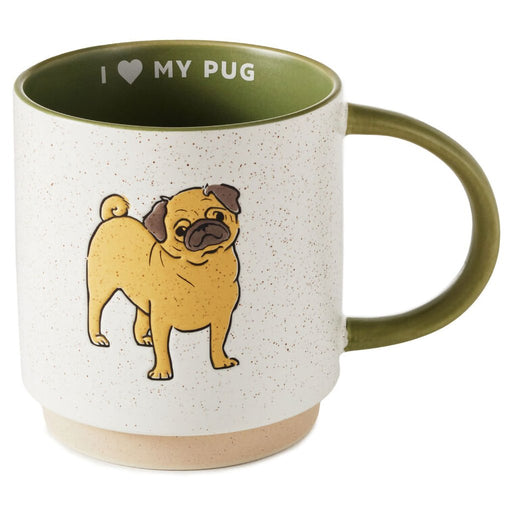 Hallmark : I Heart My Pug Mug, 16 oz. - Hallmark : I Heart My Pug Mug, 16 oz.