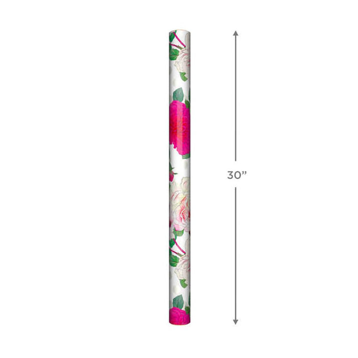 Hallmark : Illustrated Roses Wrapping Paper, 20 sq. ft. - Hallmark : Illustrated Roses Wrapping Paper, 20 sq. ft.