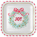 Hallmark : "Joy" Wreath Holiday Dessert Plates, Pack of 8 - Hallmark : "Joy" Wreath Holiday Dessert Plates, Pack of 8