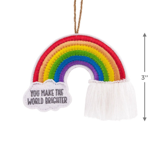 Hallmark : Make the World Brighter Rainbow Fabric Hallmark Ornament - Hallmark : Make the World Brighter Rainbow Fabric Hallmark Ornament