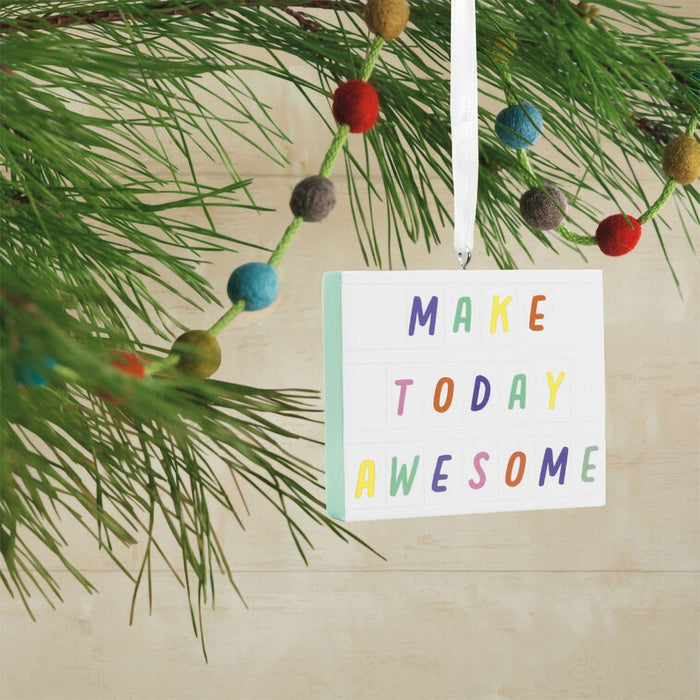 Hallmark : Make Today Awesome Letter Board Hallmark Ornament - Hallmark : Make Today Awesome Letter Board Hallmark Ornament