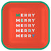 Hallmark : "Merry Merry" Holiday Dessert Plates, Pack of 8 - Hallmark : "Merry Merry" Holiday Dessert Plates, Pack of 8