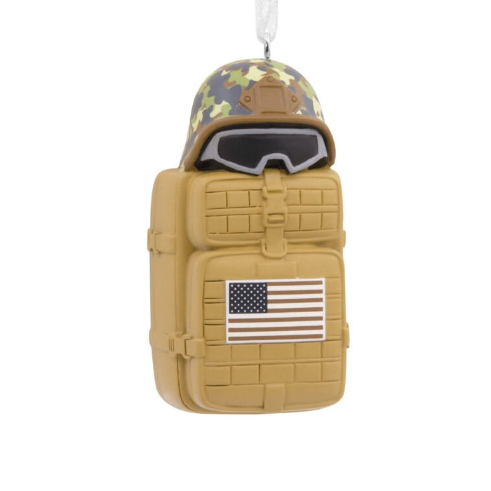 Hallmark : Military Helmet on Suitcase Hallmark Ornament - Hallmark : Military Helmet on Suitcase Hallmark Ornament