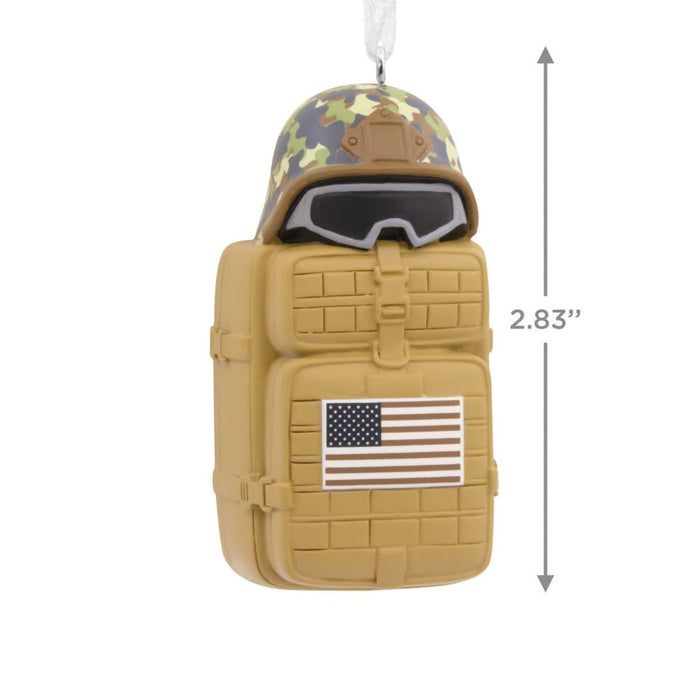 Hallmark : Military Helmet on Suitcase Hallmark Ornament - Hallmark : Military Helmet on Suitcase Hallmark Ornament