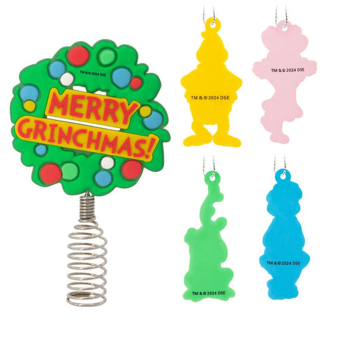 Hallmark : Mini Dr. Seuss's How the Grinch Stole Christmas!™ Hallmark Tree Topper and Ornaments, Set of 5 - Hallmark : Mini Dr. Seuss's How the Grinch Stole Christmas!™ Hallmark Tree Topper and Ornaments, Set of 5