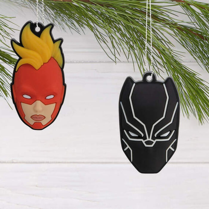 Hallmark : Mini Marvel Super Heroes Hallmark Tree Topper and Ornaments, Set of 5 - Hallmark : Mini Marvel Super Heroes Hallmark Tree Topper and Ornaments, Set of 5