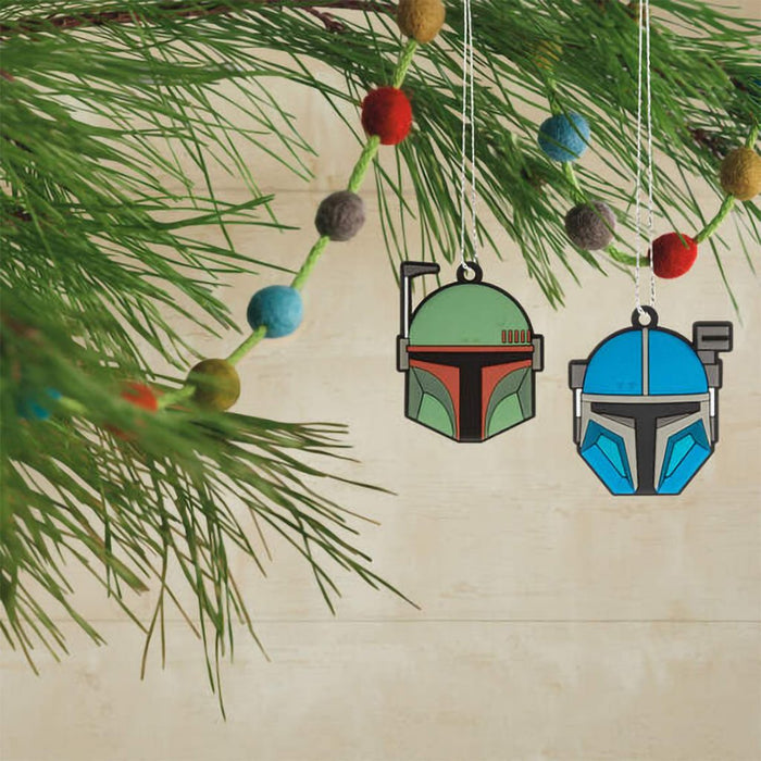 Hallmark : Mini Star Wars: The Mandalorian™ Hallmark Tree Topper and Ornaments, Set of 5 - Hallmark : Mini Star Wars: The Mandalorian™ Hallmark Tree Topper and Ornaments, Set of 5