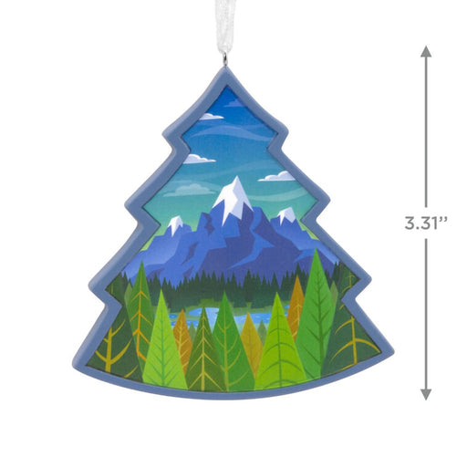 Hallmark : Mountain Scene Tree Hallmark Ornament - Hallmark : Mountain Scene Tree Hallmark Ornament