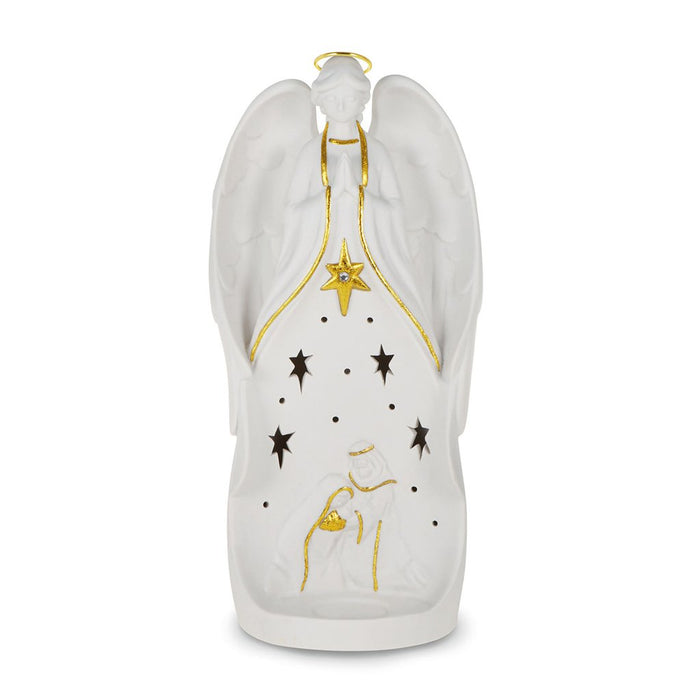 Hallmark : Nativity Angel Figurine Christmas Tea - Light Holder, 11.75" - Hallmark : Nativity Angel Figurine Christmas Tea - Light Holder, 11.75"