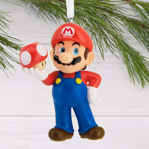 Hallmark : Nintendo Super Mario™ With Super Mushroom Hallmark Ornament - Hallmark : Nintendo Super Mario™ With Super Mushroom Hallmark Ornament