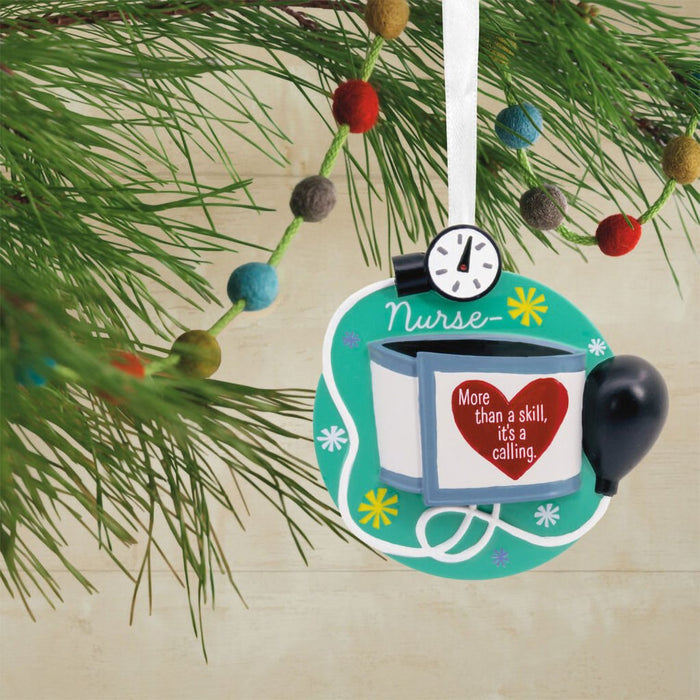 Hallmark : Nursing is a Calling Blood Pressure Cuff Hallmark Ornament - Hallmark : Nursing is a Calling Blood Pressure Cuff Hallmark Ornament