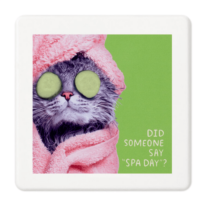 Hallmark : Pampered Cat Photo Funny Coaster - Hallmark : Pampered Cat Photo Funny Coaster