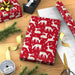 Hallmark : Patterned Deer on Red Holiday Wrapping Paper Roll, 22.5 sq. ft. - Hallmark : Patterned Deer on Red Holiday Wrapping Paper Roll, 22.5 sq. ft.