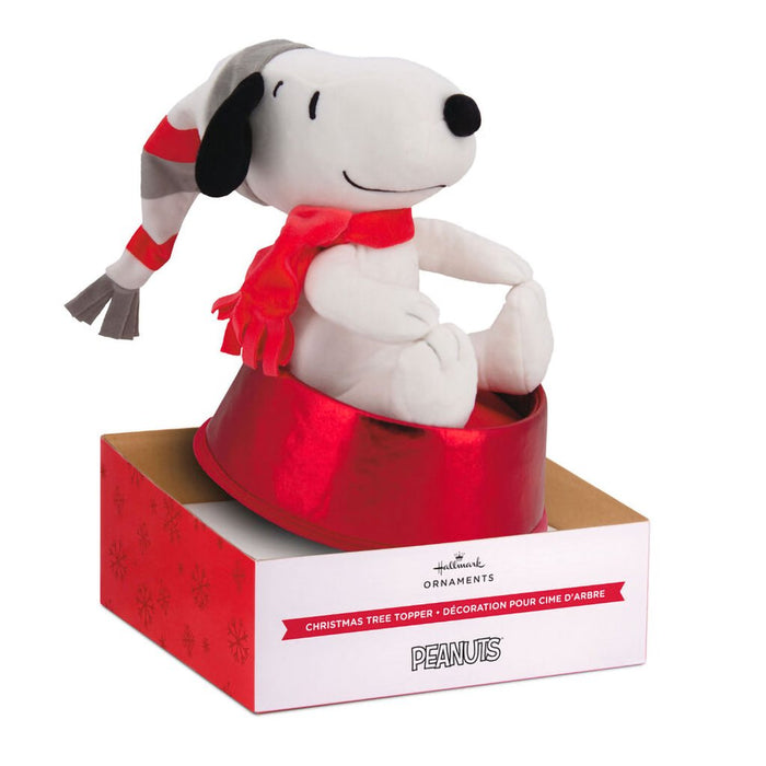 Hallmark : Peanuts® Plush Fabric Hallmark Tree Topper, 9.75" - Hallmark : Peanuts® Plush Fabric Hallmark Tree Topper, 9.75"