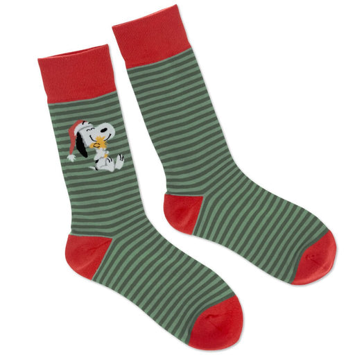 Hallmark : Peanuts® Santa Snoopy and Woodstock Crew Socks - Hallmark : Peanuts® Santa Snoopy and Woodstock Crew Socks