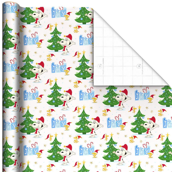 Hallmark : Peanuts® Santa Snoopy and Woodstock on White Christmas Wrapping Paper Roll, 25 sq. ft. - Hallmark : Peanuts® Santa Snoopy and Woodstock on White Christmas Wrapping Paper Roll, 25 sq. ft.