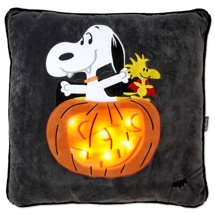 Hallmark : Peanuts® Snoopy the Vampire Beagle Light - Up Pillow, 17x17 - Hallmark : Peanuts® Snoopy the Vampire Beagle Light - Up Pillow, 17x17