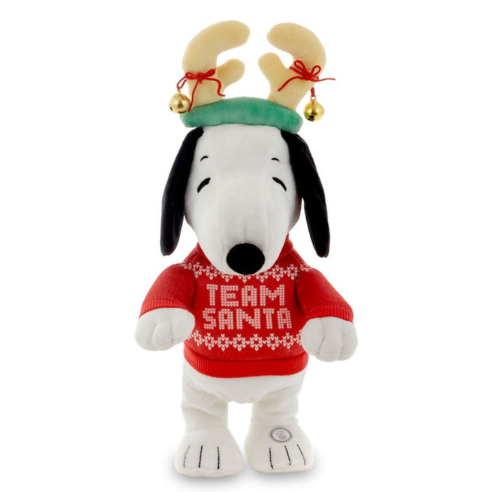 Hallmark : Peanuts® Team Santa Snoopy Plush With Sound and Motion, 14" - Hallmark : Peanuts® Team Santa Snoopy Plush With Sound and Motion, 14"