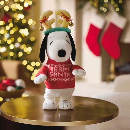 Hallmark : Peanuts® Team Santa Snoopy Plush With Sound and Motion, 14" - Hallmark : Peanuts® Team Santa Snoopy Plush With Sound and Motion, 14"