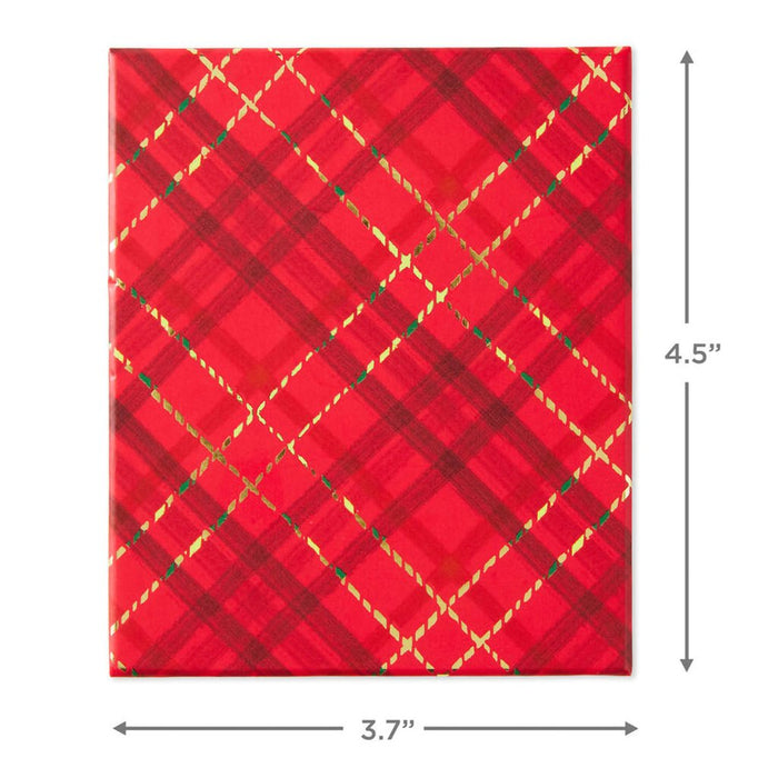 Hallmark : Red Plaid Holiday Gift Card Holder Box - Hallmark : Red Plaid Holiday Gift Card Holder Box