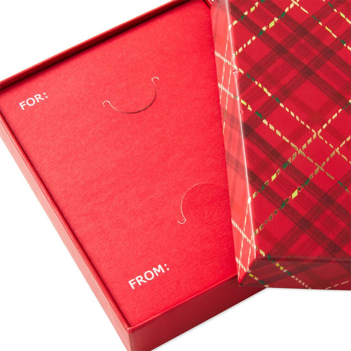 Hallmark : Red Plaid Holiday Gift Card Holder Box - Hallmark : Red Plaid Holiday Gift Card Holder Box