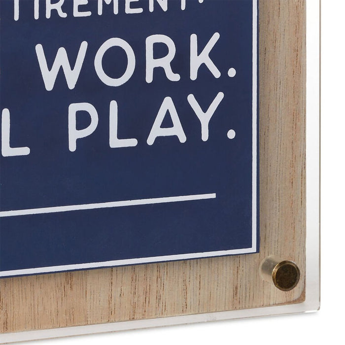 Hallmark : Retirement: No Work All Play Layered Wall Decor, 6.5" - Hallmark : Retirement: No Work All Play Layered Wall Decor, 6.5"