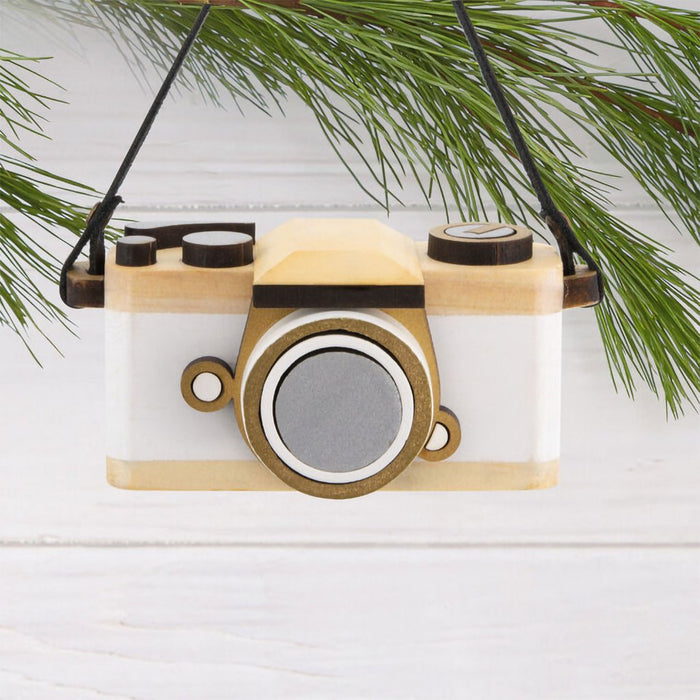 Hallmark : Retro Camera Wood Hallmark Ornament - Hallmark : Retro Camera Wood Hallmark Ornament