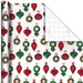 Hallmark : Retro Ornaments on White Christmas Wrapping Paper Roll, 35 sq. ft. - Hallmark : Retro Ornaments on White Christmas Wrapping Paper Roll, 35 sq. ft.