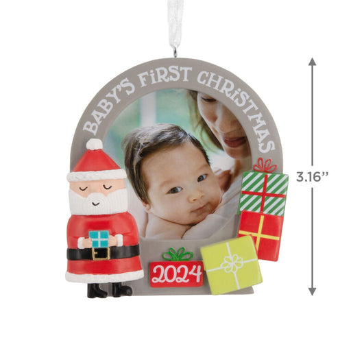 Hallmark : Santa and Presents Baby's First Christmas 2024 Photo Frame Hallmark Ornament - Hallmark : Santa and Presents Baby's First Christmas 2024 Photo Frame Hallmark Ornament