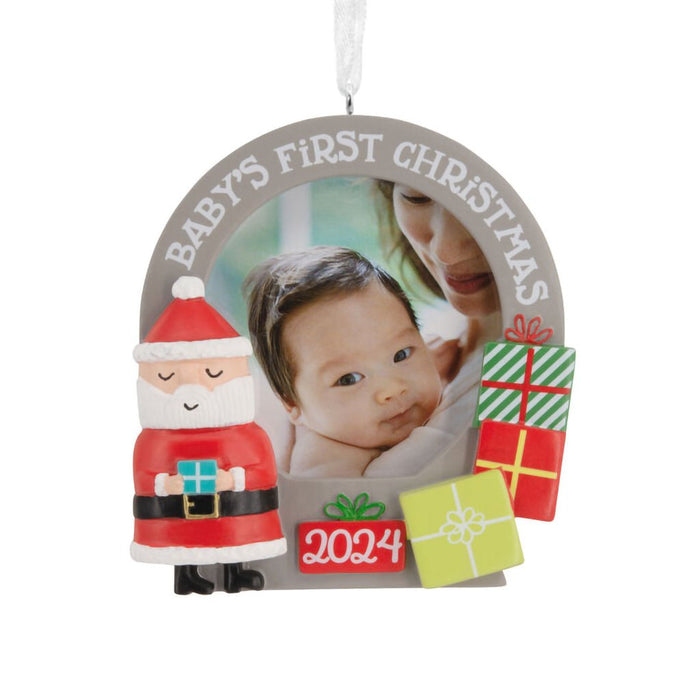 Hallmark : Santa and Presents Baby's First Christmas 2024 Photo Frame Hallmark Ornament - Hallmark : Santa and Presents Baby's First Christmas 2024 Photo Frame Hallmark Ornament