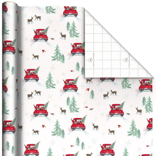 Hallmark : Santa in Red Truck Christmas Wrapping Paper Roll, 22.5 sq. ft. - Hallmark : Santa in Red Truck Christmas Wrapping Paper Roll, 22.5 sq. ft.