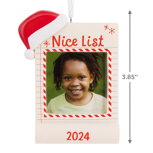 Hallmark : Santa Nice List 2024 Photo Frame Hallmark Ornament - Hallmark : Santa Nice List 2024 Photo Frame Hallmark Ornament