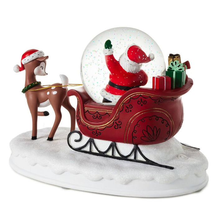 Hallmark : Santa's Sleigh Musical Snow Globe Figurine, 5.6" - Hallmark : Santa's Sleigh Musical Snow Globe Figurine, 5.6"