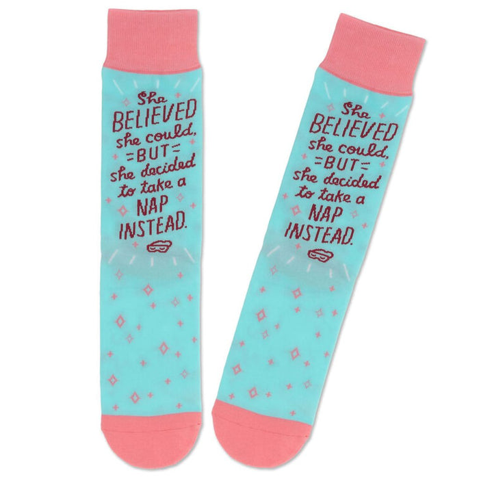 Hallmark : Shoebox She Believed Funny Crew Socks - Hallmark : Shoebox She Believed Funny Crew Socks