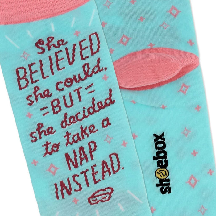 Hallmark : Shoebox She Believed Funny Crew Socks - Hallmark : Shoebox She Believed Funny Crew Socks