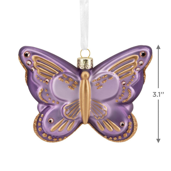 Hallmark : Signature Butterfly Glass Hallmark Ornament - Hallmark : Signature Butterfly Glass Hallmark Ornament