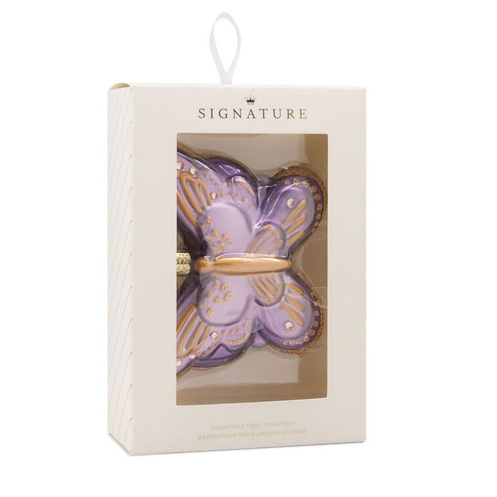 Hallmark : Signature Butterfly Glass Hallmark Ornament - Hallmark : Signature Butterfly Glass Hallmark Ornament