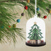 Hallmark : Signature Christmas Tree Cloche Glass and Paper Hallmark Ornament - Hallmark : Signature Christmas Tree Cloche Glass and Paper Hallmark Ornament