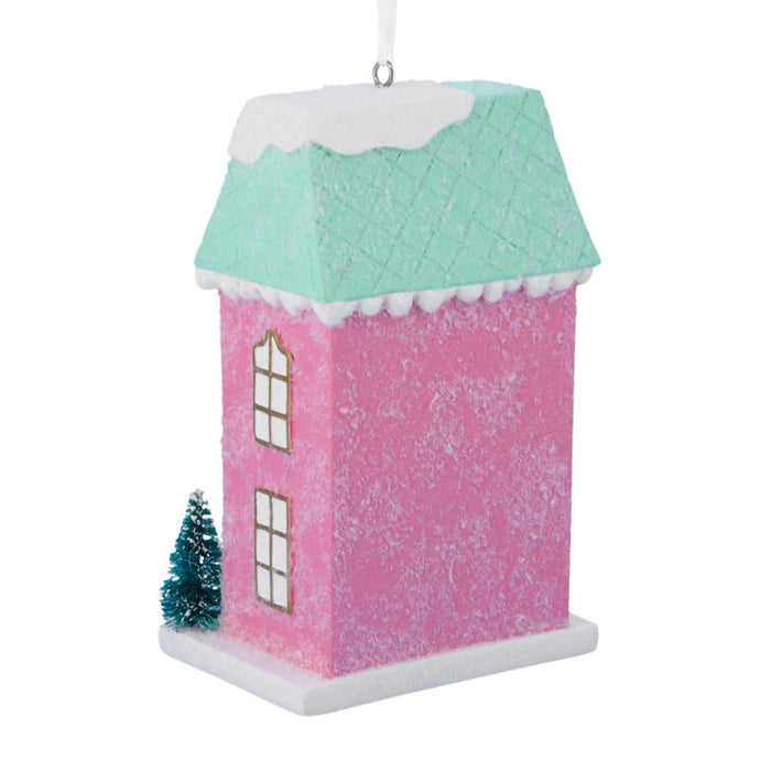 Hallmark : Signature Festive Row House Hallmark Ornament - Hallmark : Signature Festive Row House Hallmark Ornament