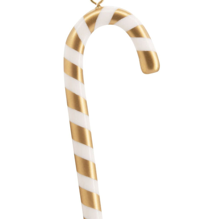 Hallmark : Signature Gold and White Candy Cane Hallmark Ornament - Hallmark : Signature Gold and White Candy Cane Hallmark Ornament