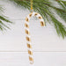 Hallmark : Signature Gold and White Candy Cane Hallmark Ornament - Hallmark : Signature Gold and White Candy Cane Hallmark Ornament