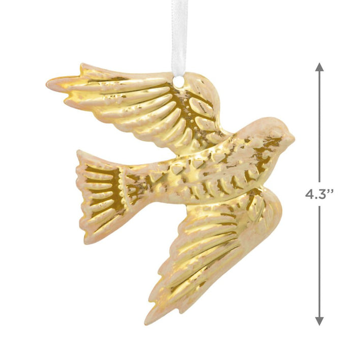 Hallmark : Signature Gold Dove Hallmark Ornament - Hallmark : Signature Gold Dove Hallmark Ornament