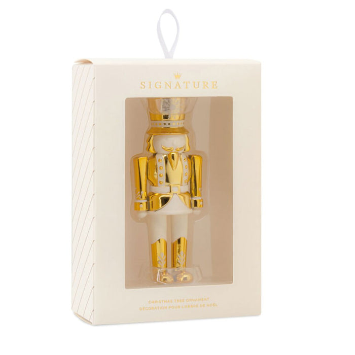 Hallmark : Signature Gold Nutcracker Ornament - Hallmark : Signature Gold Nutcracker Ornament