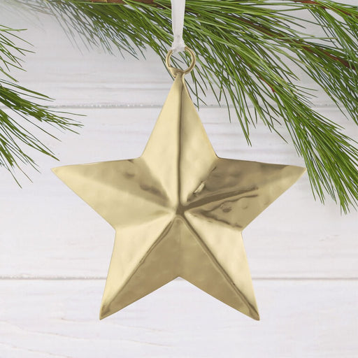 Hallmark : Signature Gold Star Metal Hallmark Ornament - Hallmark : Signature Gold Star Metal Hallmark Ornament