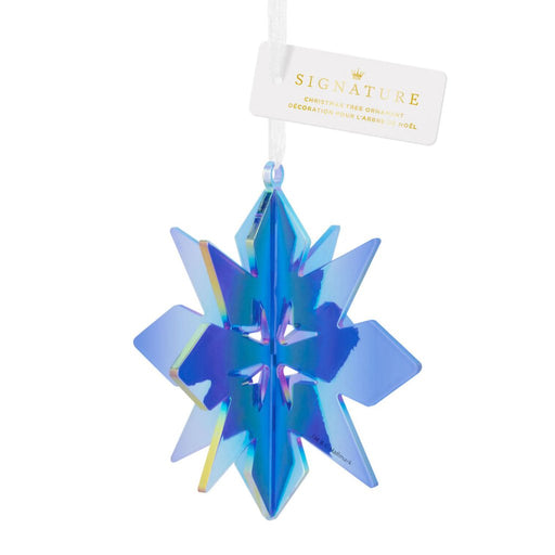 Hallmark : Signature Iridescent Blue Snowflake Acrylic Ornament - Hallmark : Signature Iridescent Blue Snowflake Acrylic Ornament