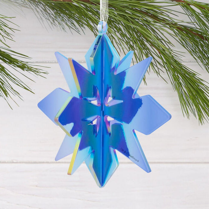 Hallmark : Signature Iridescent Blue Snowflake Acrylic Ornament - Hallmark : Signature Iridescent Blue Snowflake Acrylic Ornament