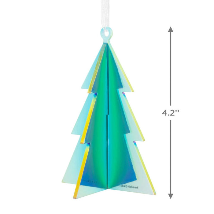 Hallmark : Signature Iridescent Green Tree Acrylic Hallmark Ornament - Hallmark : Signature Iridescent Green Tree Acrylic Hallmark Ornament